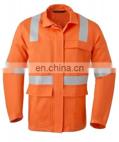EN20471 Breathable Flame Retardant Anti-Static Jacket with reflective stripes