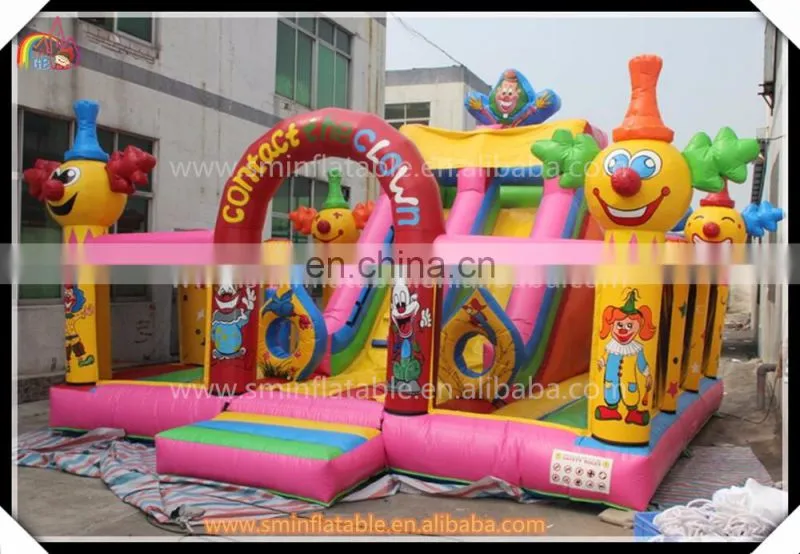Hot! inflatable clown theme castle, inflatable clown funcity, amusement park for outdoor