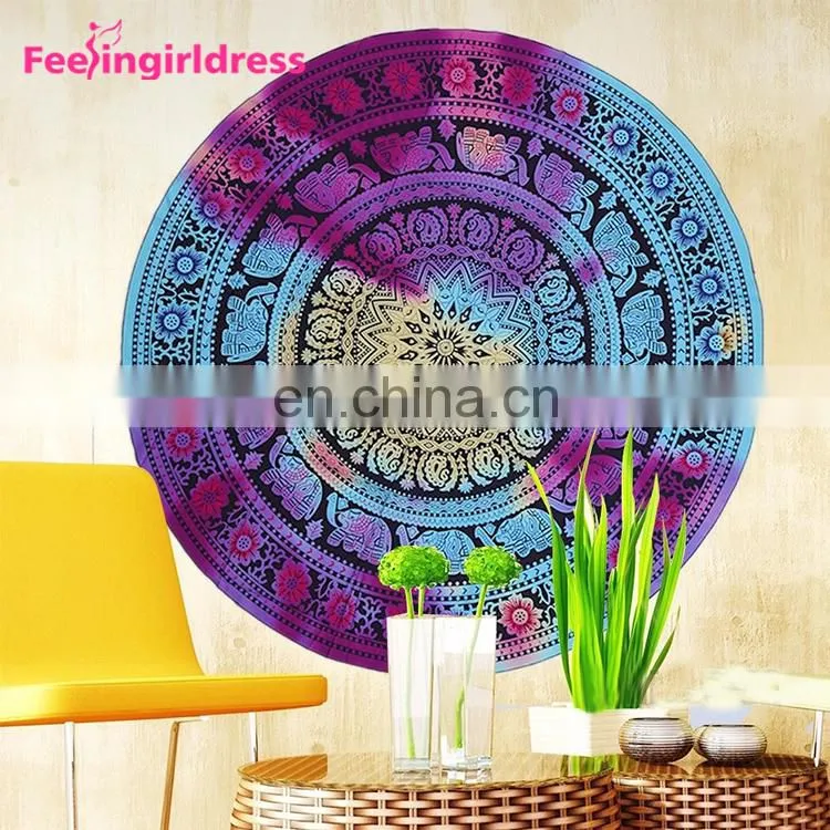 Home Decor Indian Mandala Round Microfiber Tapestry Mandala