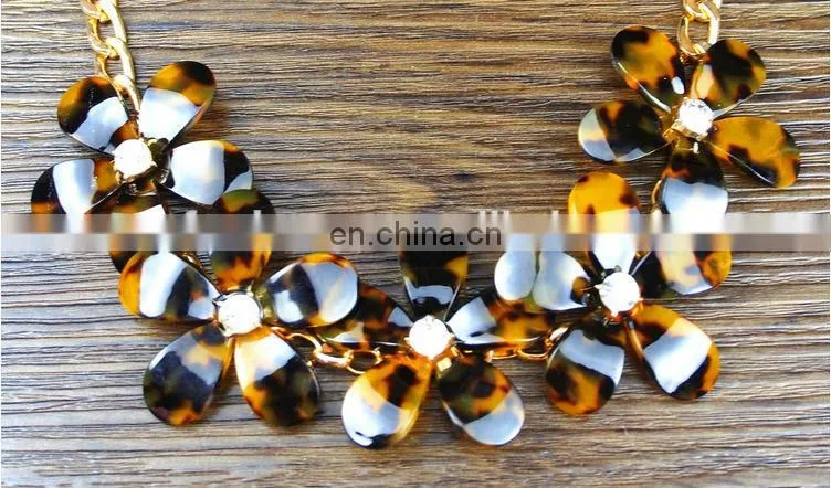 wholesale tortoise shell jewelry,tortoise shell resin flower necklace