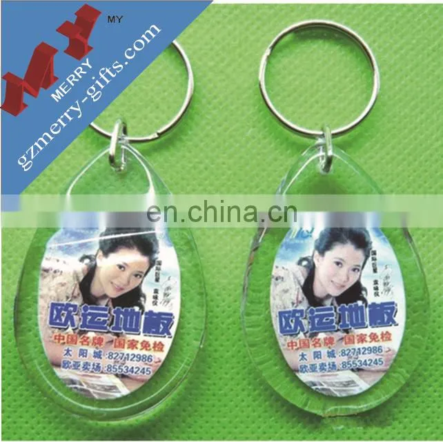 Factory directly supply cheap blank keychain / printed acrylic keychain