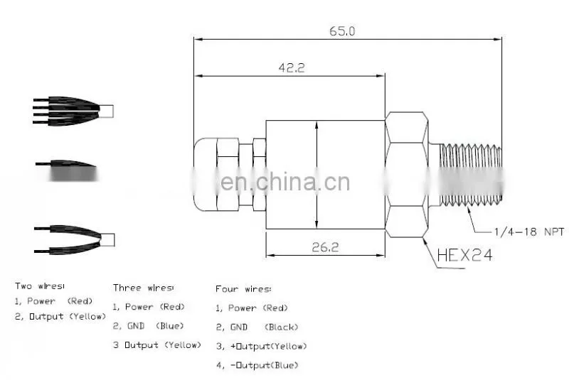 3V pressure transmitter low consumption pressure transmitter