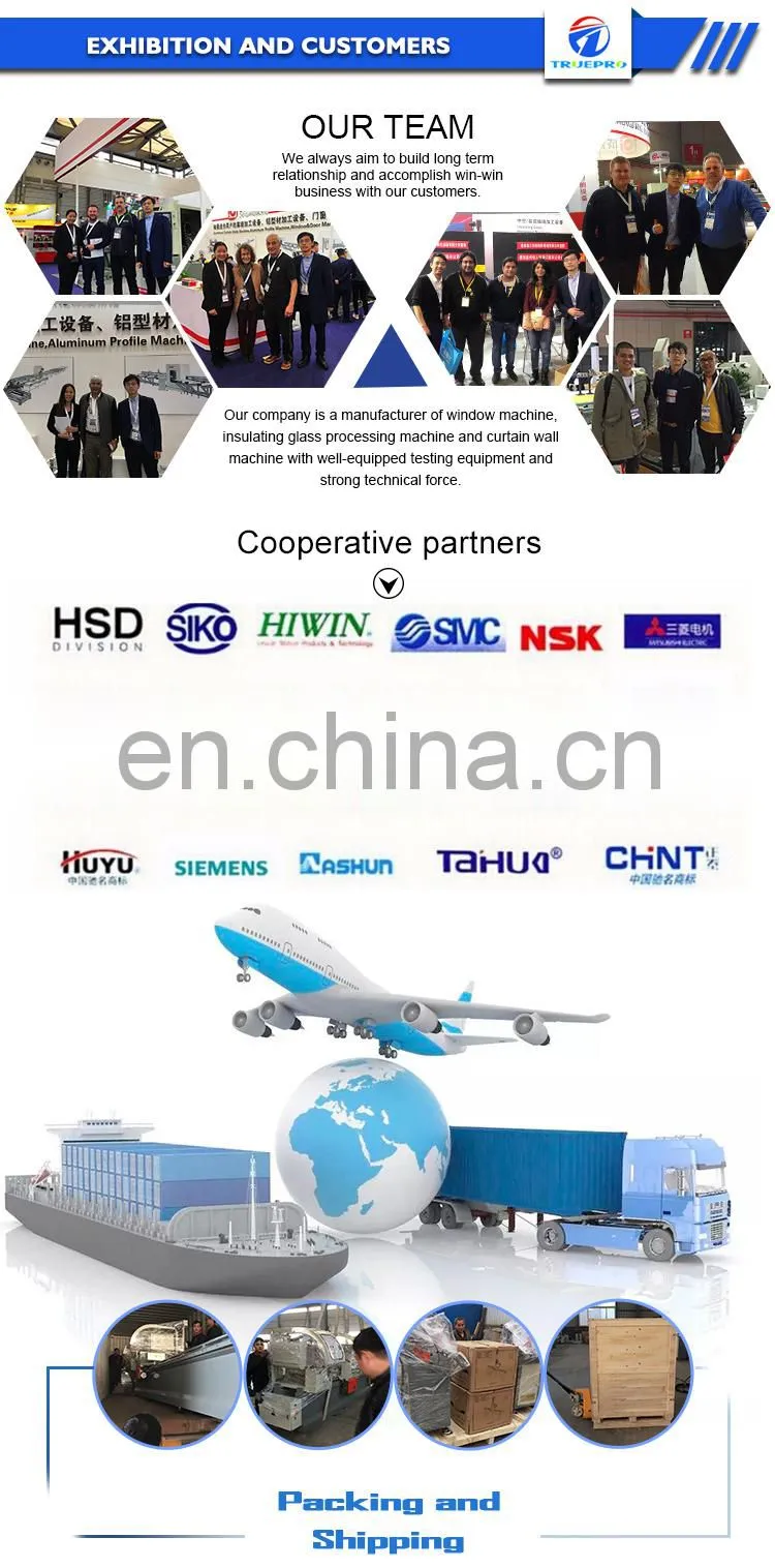 High precision upvc window making water slot milling machine