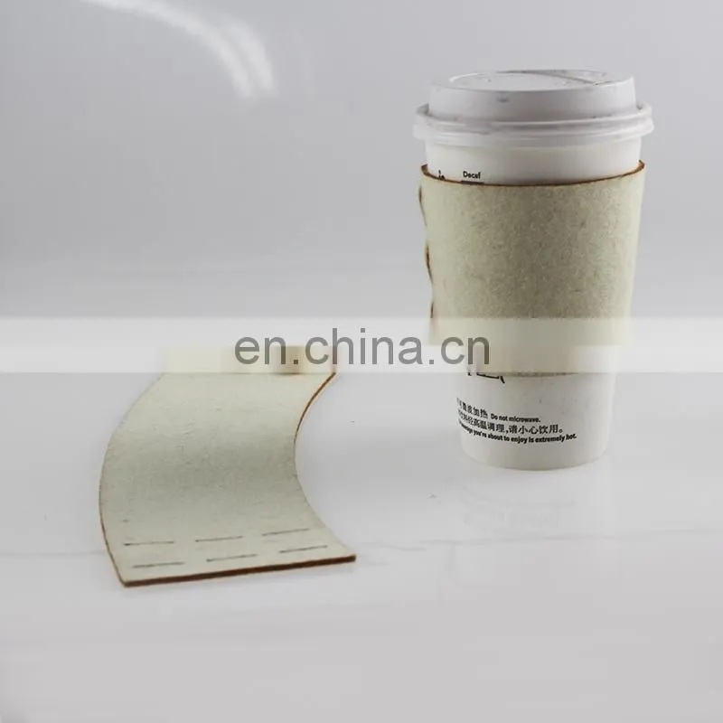 High Quality Heat Resistant Cozy Coffee 100% wool Felt Cup Sleeve Made In China