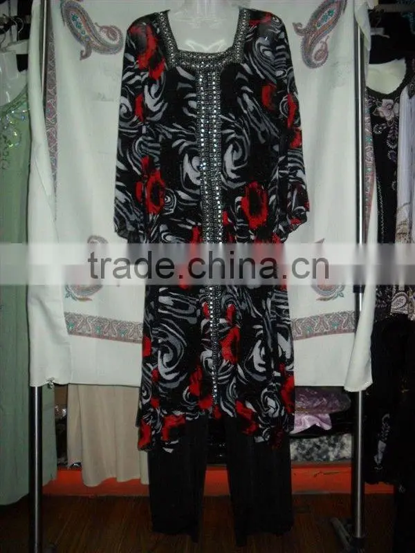 C176 Latest design muslim tunic and pants