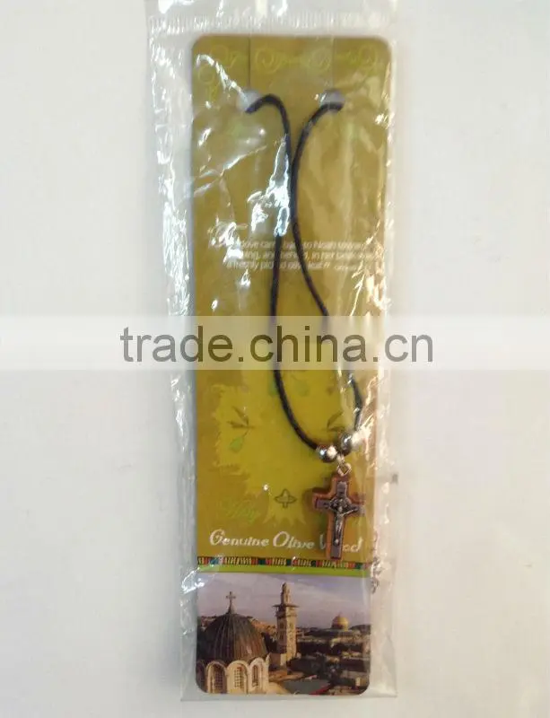 Jerusalem Wood Crucifix Necklace
