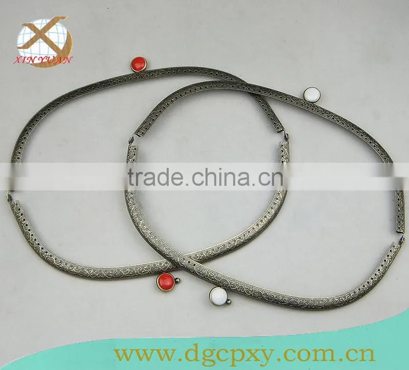 metal frame for big bags with coins gems