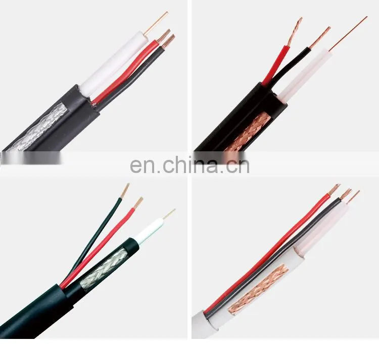 305m RG59 power CCTV Communication RG59+2 Siamese coaxial cable 3 in 1 Camera Manufacture cable coaxial rg59