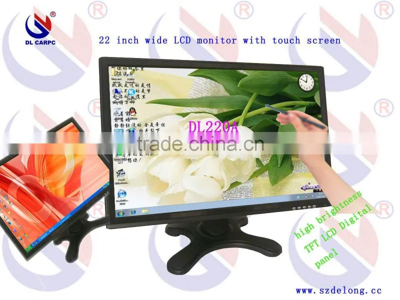 22 inch touchscreen LCD display monitor with VGA