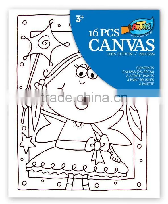 Selling children canvas painting and drawing board, safety and no pollution