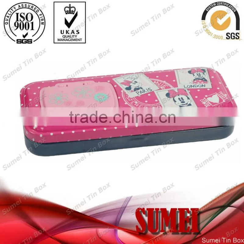 Fashion color pencil tin box
