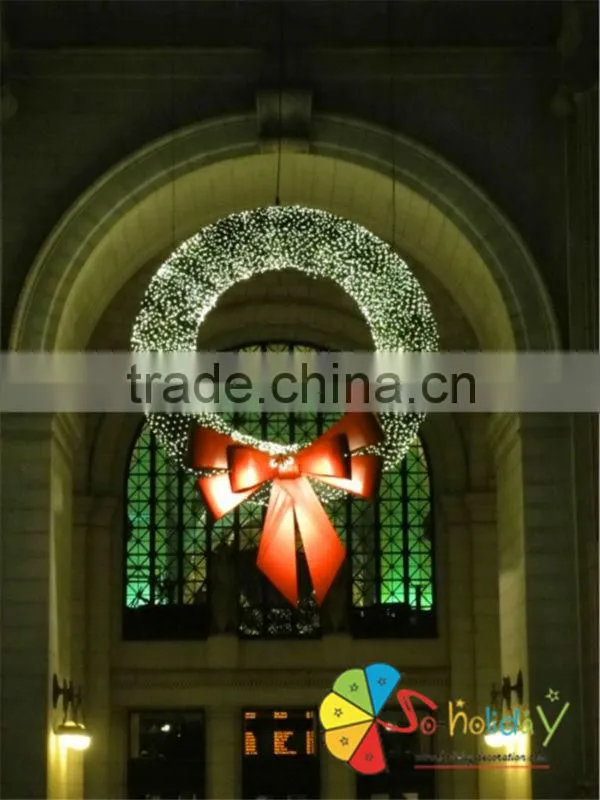 giant led christmas lighting wreath