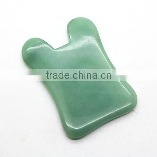 Wholesale Thickening type Scraping Natural green Jade stone for health