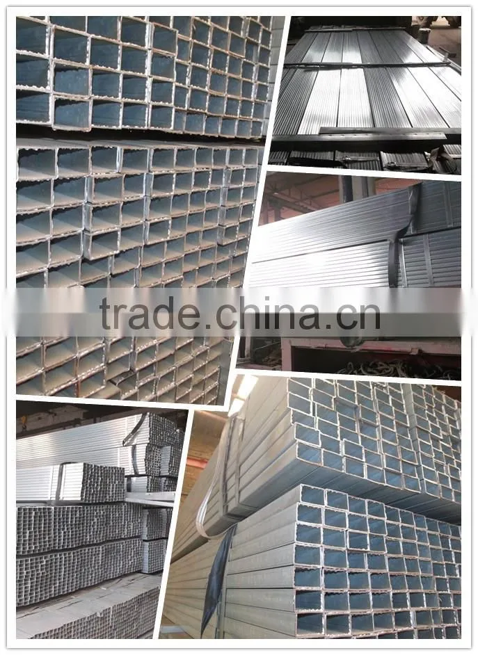 Furniture used Pre galvanized Rectangular carbon steel Pipe Price List