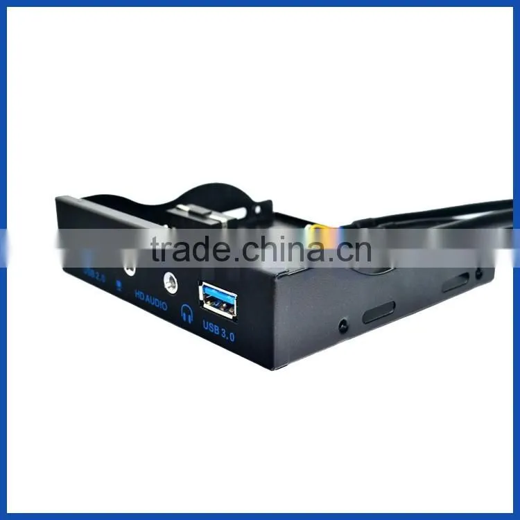 PANTO 3.5 Inch Floppy Drive Bay USB3.0+USB2.0 Hubs+HD Audio Mic 3.5mm PC Front Panel