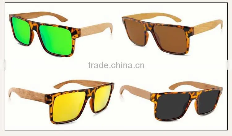 2015 OEM Bamboo Wooden Polarized Sunglasses Cheap Wholesale Sunglasses China Custom Logo Promotional Sunglasses Factory