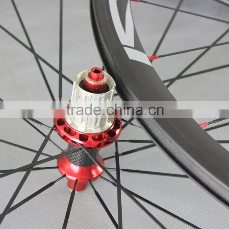 38mm clincher carbon fiber wheels bicycle wheelset road bike with Powerway R36 Hub Sapim cx-ray spoke