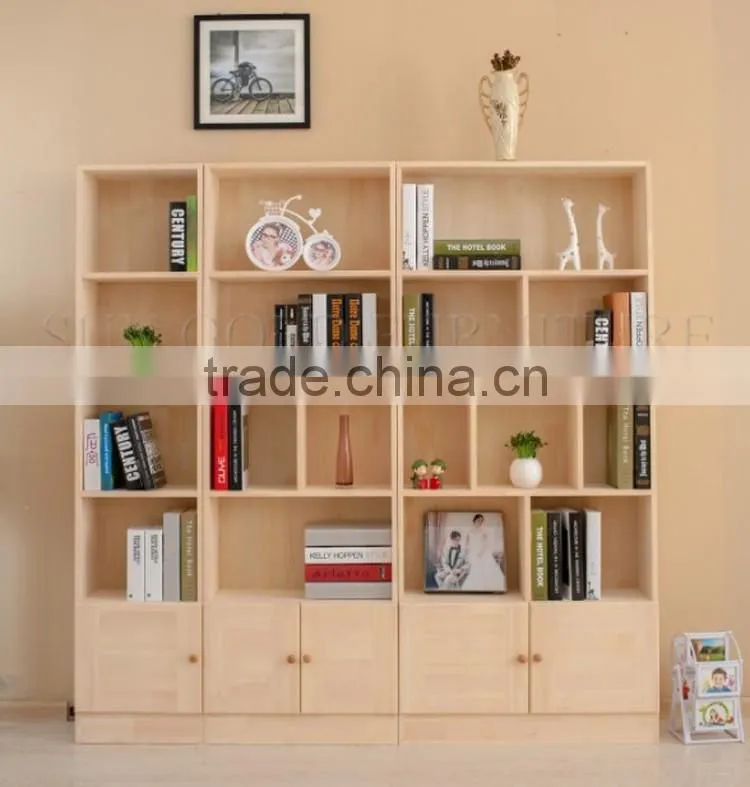 Office wood filing cabinet office bookcase wooden bookshelves (SZ-FCB367)