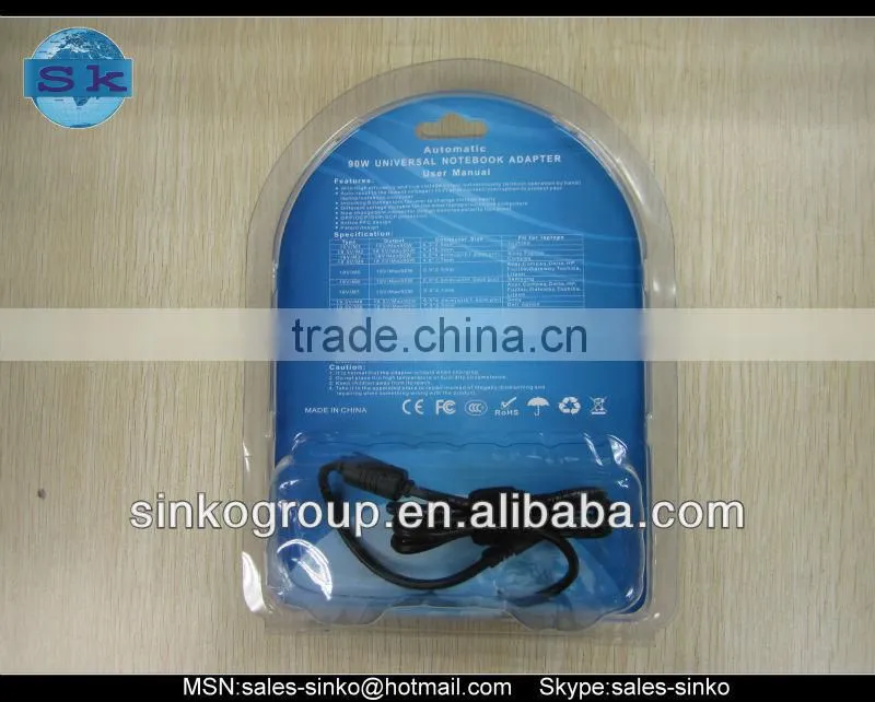 90W universal laptop adapter with 8 tips