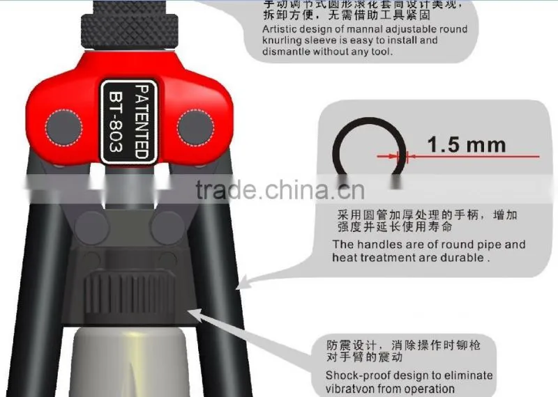 professional hand industrial pop rivet gun 12 inch (300mm)