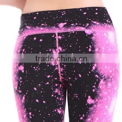 Organic cotton fitness leggings printing yoga leggings