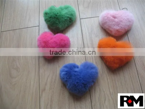 HEART DESIGN FUR KEYCHAIN