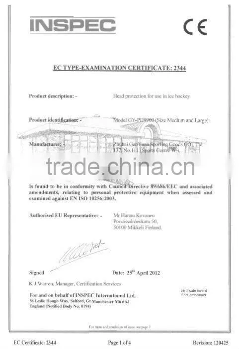 CE standard TPU hockey helmet accessories and mask ear loop