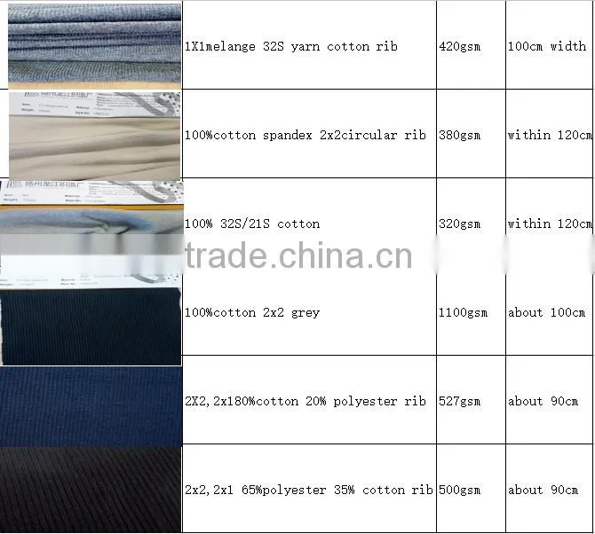 tube rib knitted fabric