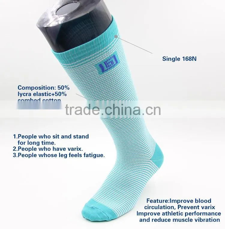 High quality sport compression stockings knee high for men
