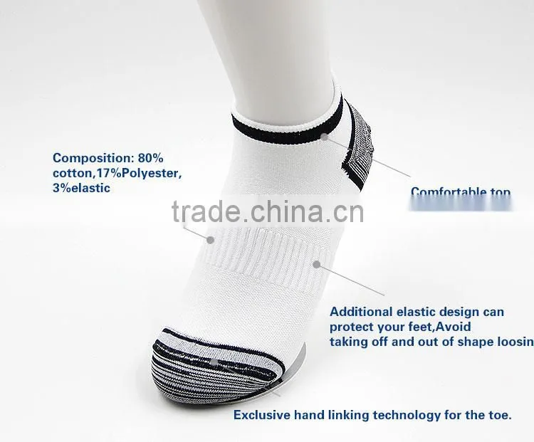 High quality non slip women white ankle socks