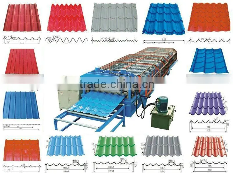 Corrugated roof machine
