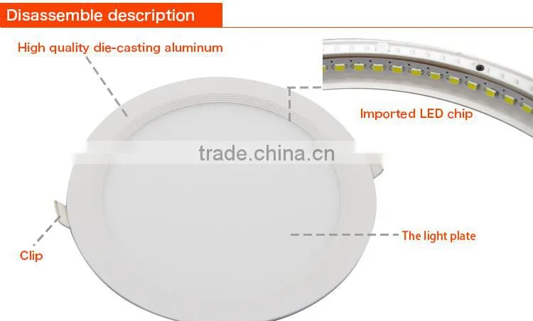 2016 new deisgn step round 6w 12w 18 slim led panel light