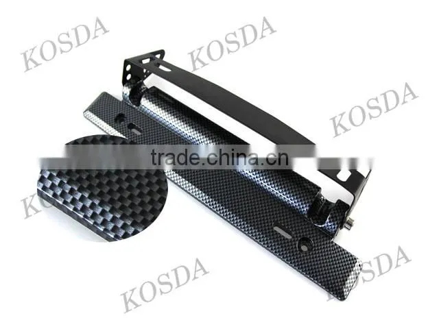 Universal carbon fiber style adjustable number plate car license plate