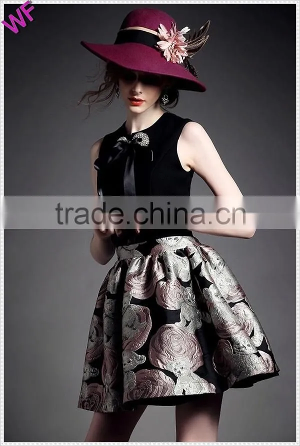 2015 New Floral Printing tutu A line latest dress designs