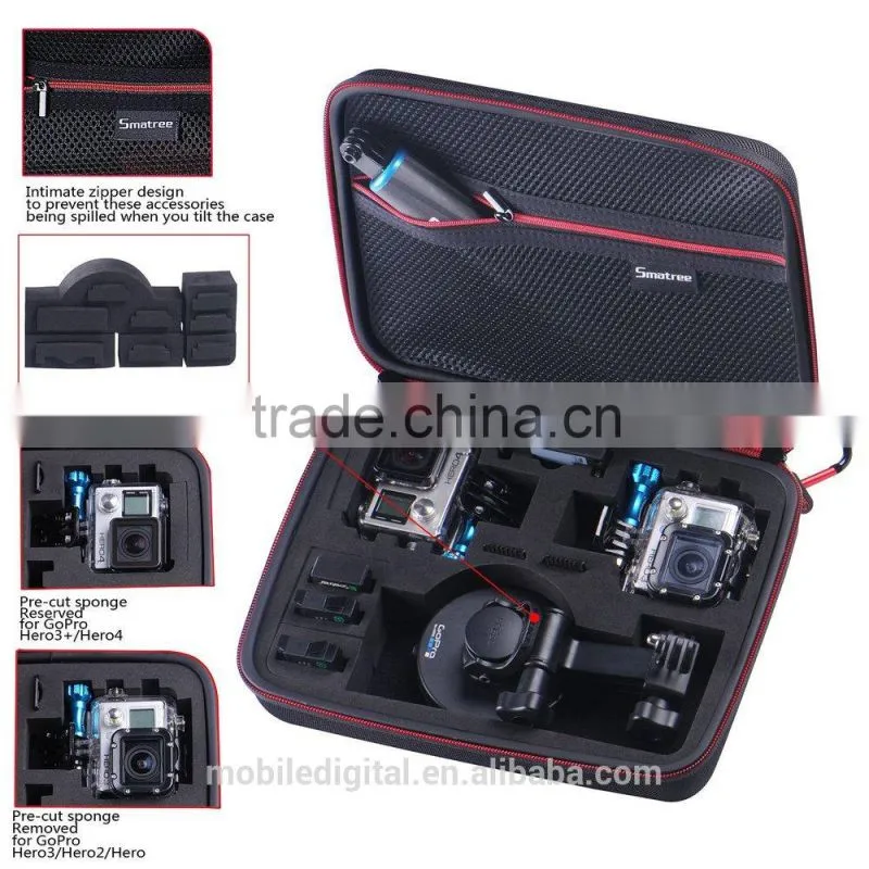 Smatree G260sl Large GoPro Case for Gopro Hero4 Accessories (10.6" x8.3" x2.8")