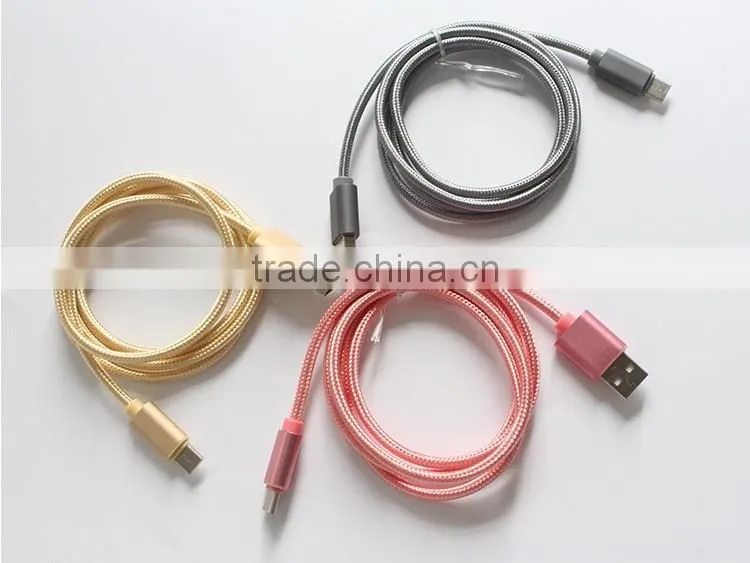 low price high quality braided Type C cable