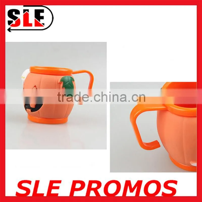 Kid Factory Pumpkin Gift 3D Mug From China,Custom Animal Plastic Mug,Children Baby Tumbler Cup For Promotional Advertisement