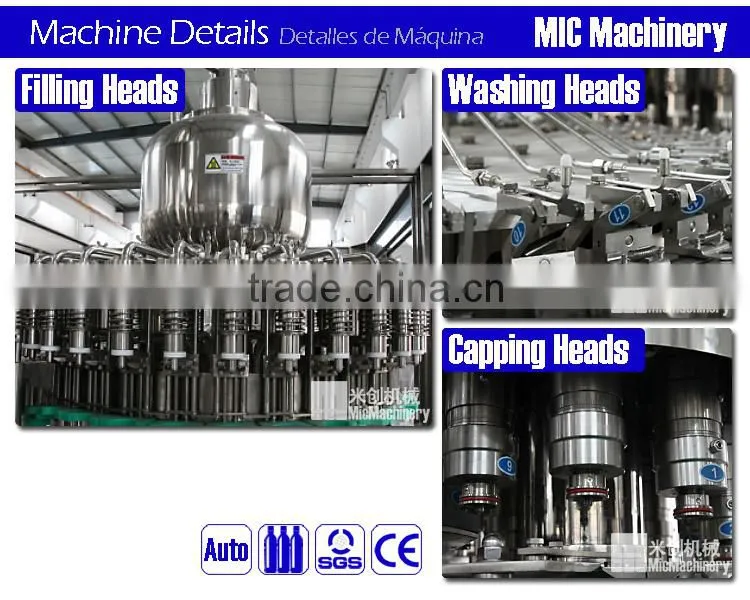 MIC-18-18-6 small filling machine 5000-6000BPH with CE