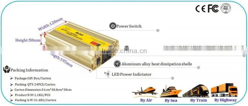 Super Quality Pure Sine Wave inverter solar inverter 600w For Solar power system
