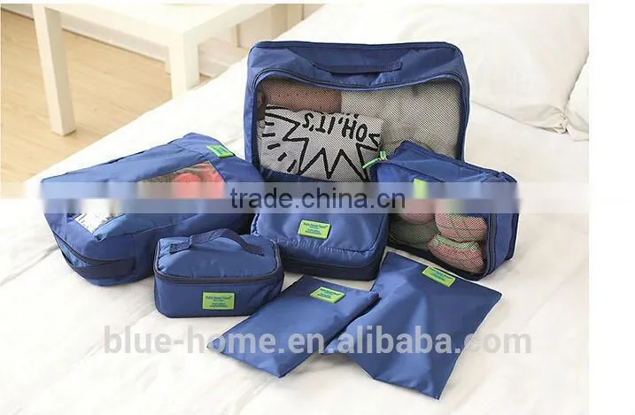Made in China women trave insert handbag Clothes pants sundries storage bag sets 7 pcs