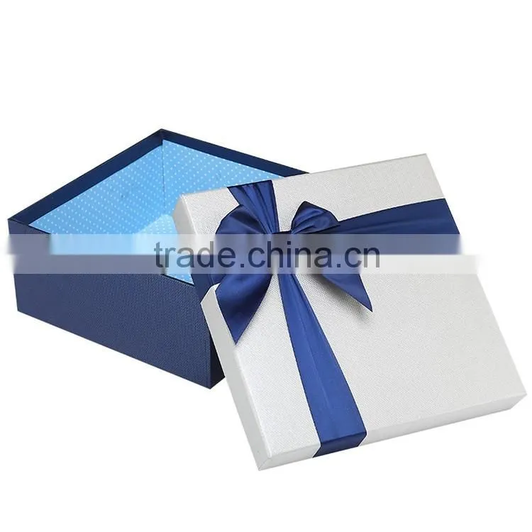 Square gift box bowknot gift packaging box women's gift custom wholesale