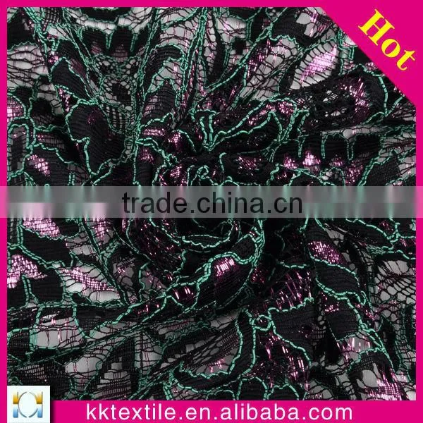 Nylon and viscose stretch tulle lace designs