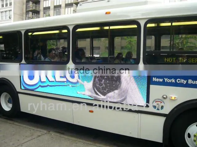 P4, P5, P6, P7.62 3G outdoor full color bus led advertising display, High resolution 32 inch and 40 inch LED tv