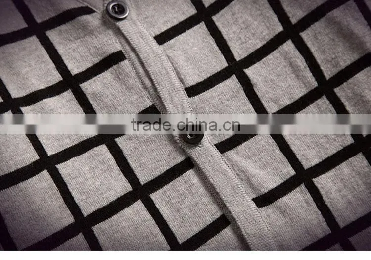 2015 winter men's V-neck long-sleeved show thin sweater knit cardigan for korean style sweater