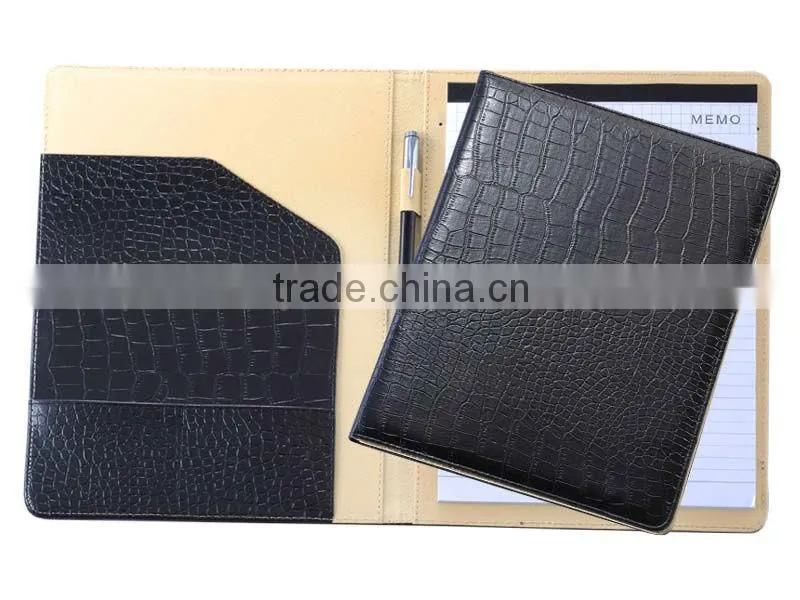 Fashion Color Hardcover A4 leather writing pad folder