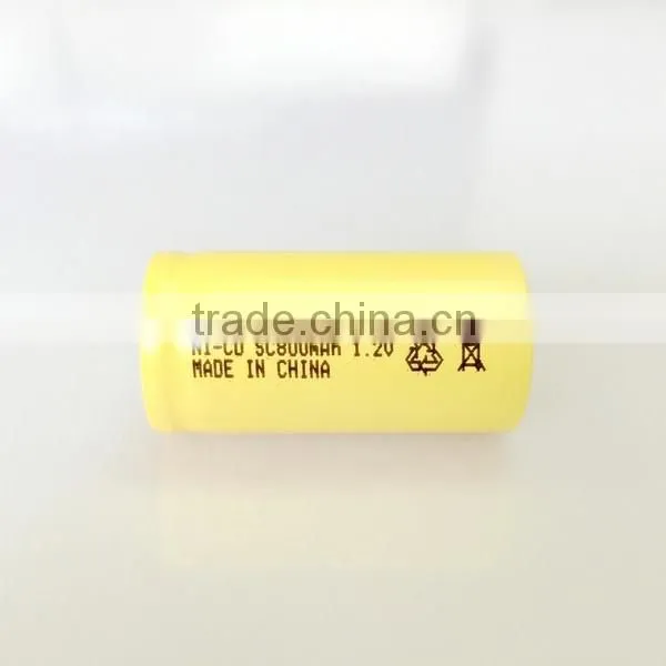 1.2v ni-cd sc 800mah rechargeable battery