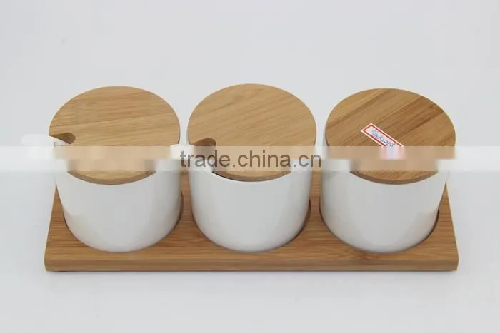 2015 hot selling white ceramic jars with lids