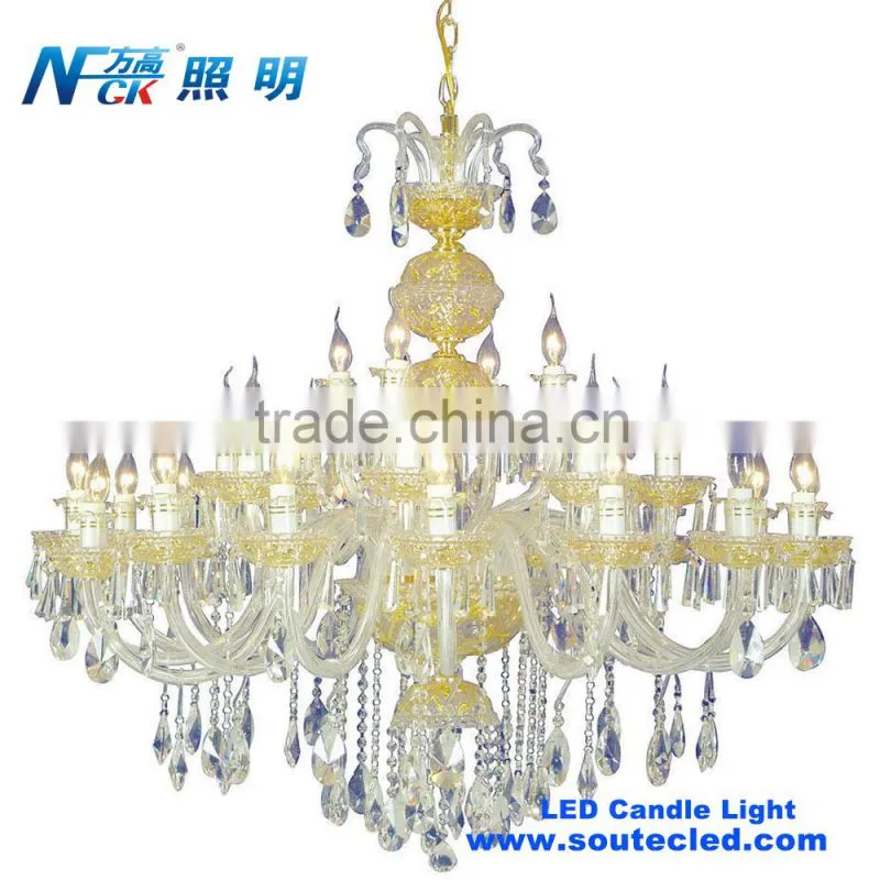 Silver color candle light bulbs tea light candle shade indoor 3w led candle light charger