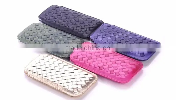 Customized Fashion PU Material Pull out leather phone case for phone pouch
