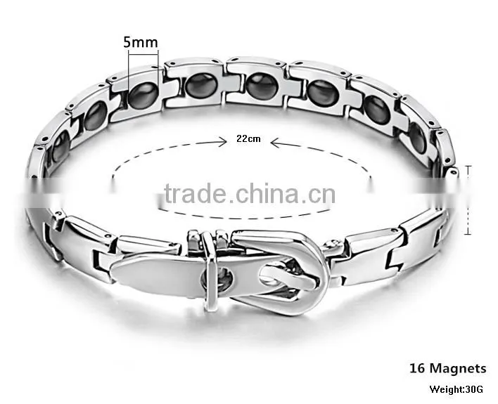 MT036 Fashionable jewelry bio magnetc energy bracelet 316L stainless steel bracelet